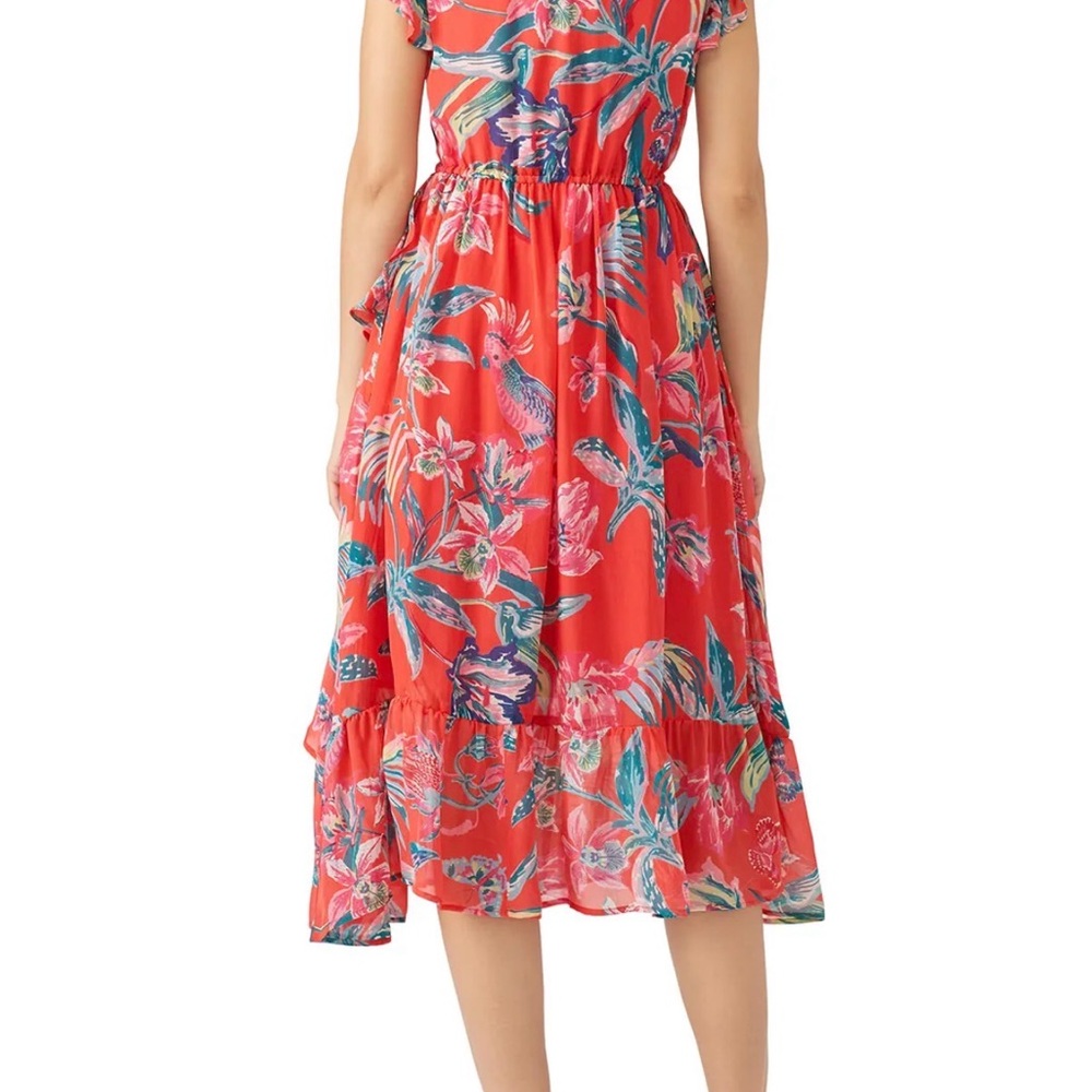 Banjanan Silk Floral Midi Dress